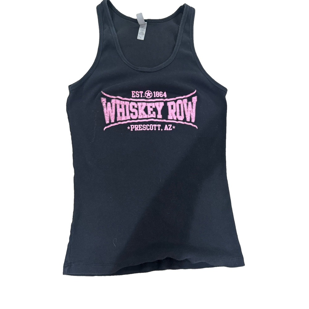 Whiskey Row Prescott AZ Black Tank Top XL Next Level Cotton Graphic Souvenir